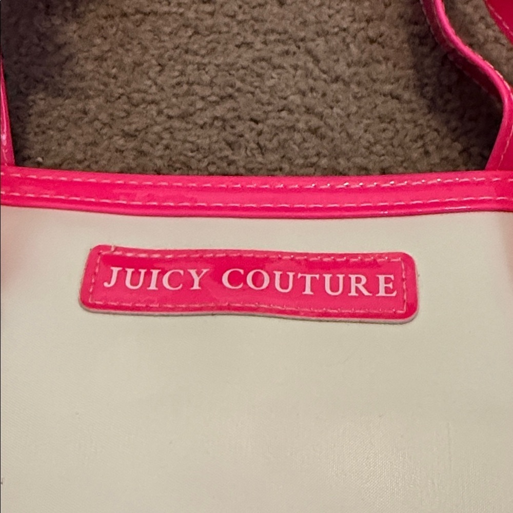 Juicy Couture Vibrant Pink and Cream Tote - Picture 2 of 10